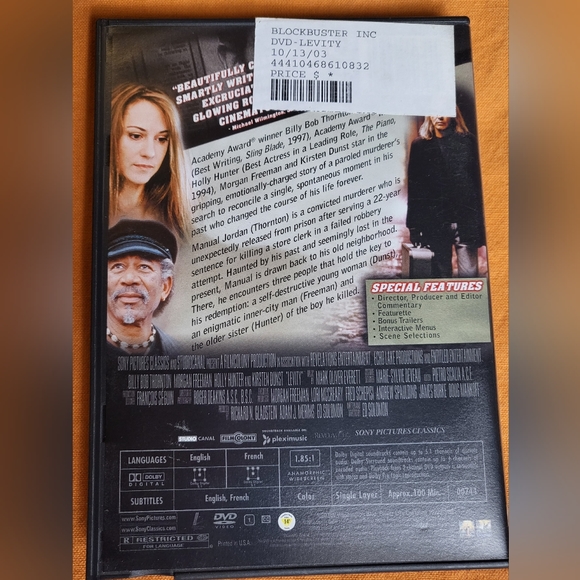 Levity DVD movie widescreen 2003 Rated R film for language EUC - Picture 2 of 4
